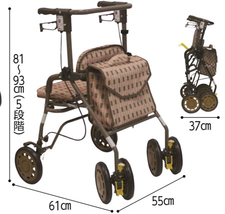 シンフォニーEVO 島製作所 歩行車・シルバーカーのサイズ