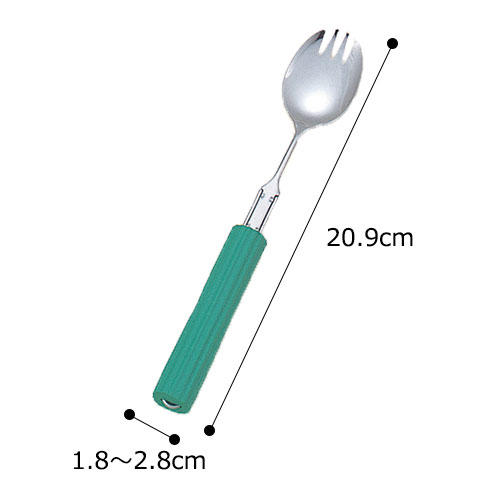 介護食器 曲げ曲げハンドルスポンジ付(スプーン・フォーク兼用大) 2本セット