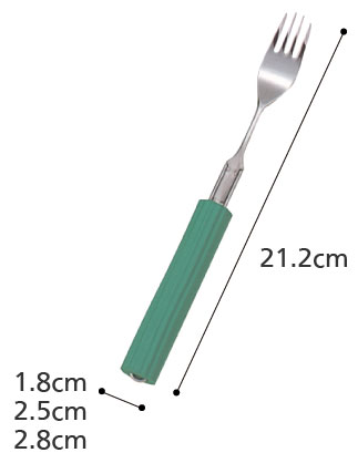 介護食器 曲げ曲げハンドルスポンジ付き(フォーク小)  2本セット