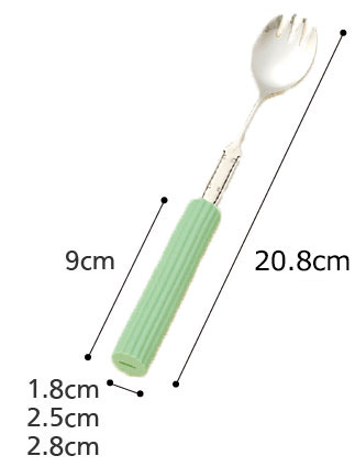 介護食器 曲げ曲げハンドルシリコンスポンジ付(スプーン・フォーク兼用小) 2本セット