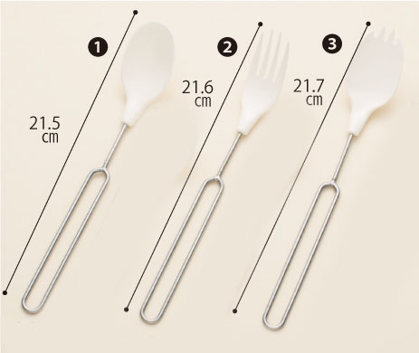 首と柄が曲がるスプーンフォーク かるまげ35 3本セット大 介護食器の説明