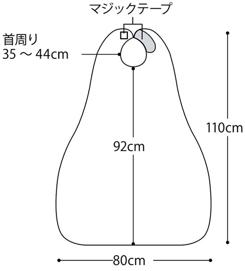 食事用エプロン2 ロングタイプ 2枚セット 6068の説明