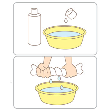 清拭剤 さっぱりからだふき 液体タイプ 400ml×4本
の説明