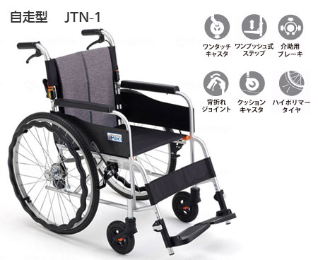 サニタリー車椅子 JTN-1 自走用車椅子 シートが交換できるの説明