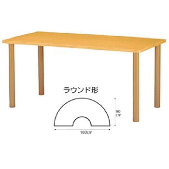 介護・福祉施設向け 高さ調節用ハイアジャスター付テーブルHJタイプラウンドHJ-RD1890