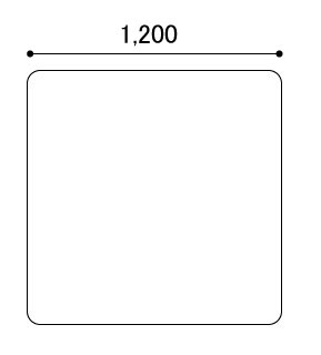 介護・福祉施設向け 高さ調節用ハイアジャスター付テーブルHJタイプ角型120×120 HJ-1212Kの説明