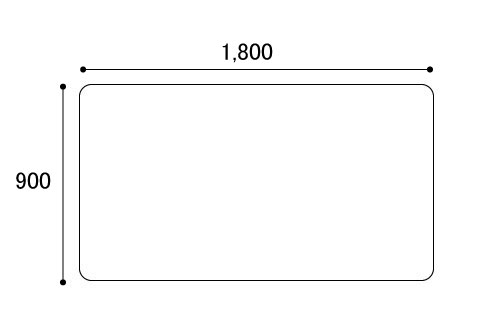 介護・福祉施設向け 高さ調節用ハイアジャスター付テーブルHJタイプ角型180×90 HJ-1890Kの説明