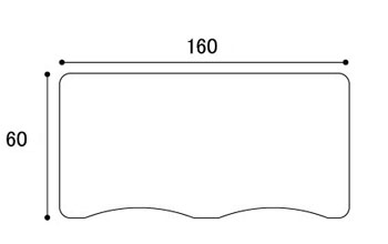 介護・福祉施設向け 高さ調節用ハイアジャスター付テーブルHJタイプ変形型160×60 HJ-1660Q