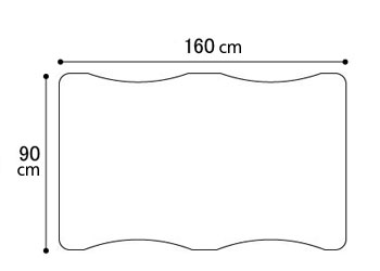 介護・福祉施設向け 高さ調節用ハイアジャスター付テーブルHJタイプ変形型160×90 HJ-1690Q
