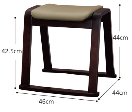 畳の上でも使える木製スツール
のサイズ
