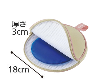 暑さ対策 COOLOOPネックリング【M・L】 コジット保冷ケースの寸法図