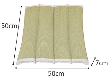 背中さらっとクッション イ草の寸法図