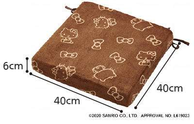 夢ごこちクッション ハローキティ 010104 低反発の寸法図