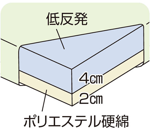 ウェルファン 2層クッション 夢ごこち 標準タイプ クッション・座布団