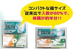 ハクゾウ プラスチックグローブＭＦ パウダーフリー 使い捨て手袋 1ケース（80枚入り×30箱）